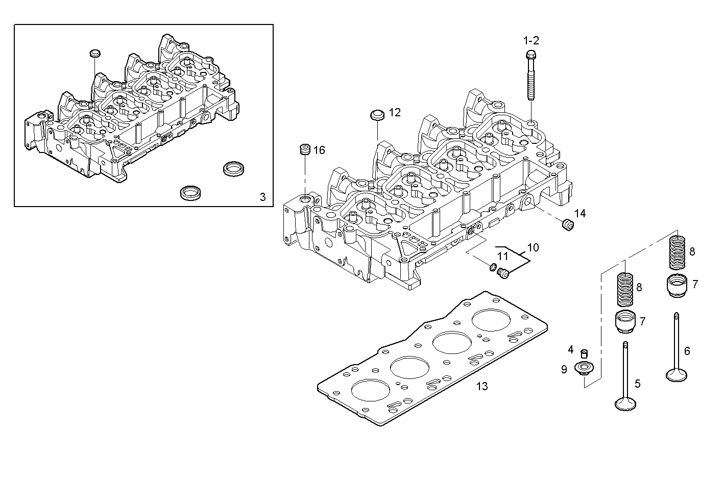 CYLINDER HEAD parts diagram