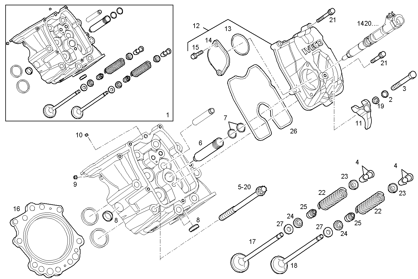 CYLINDER HEAD parts diagram