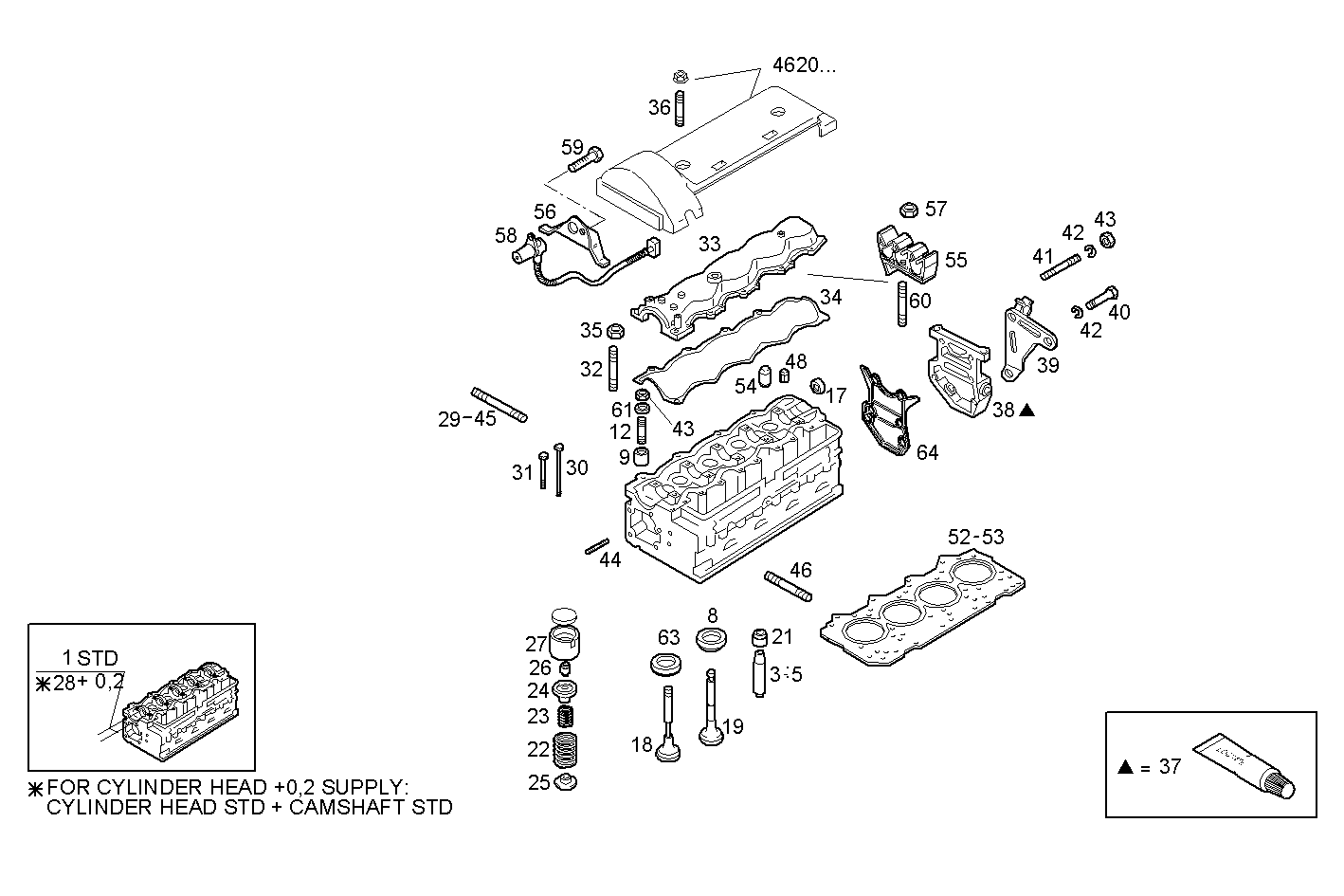 CYLINDER HEAD parts diagram
