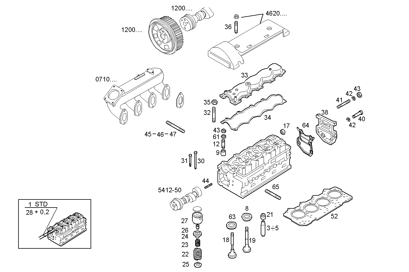 CYLINDER HEAD parts diagram