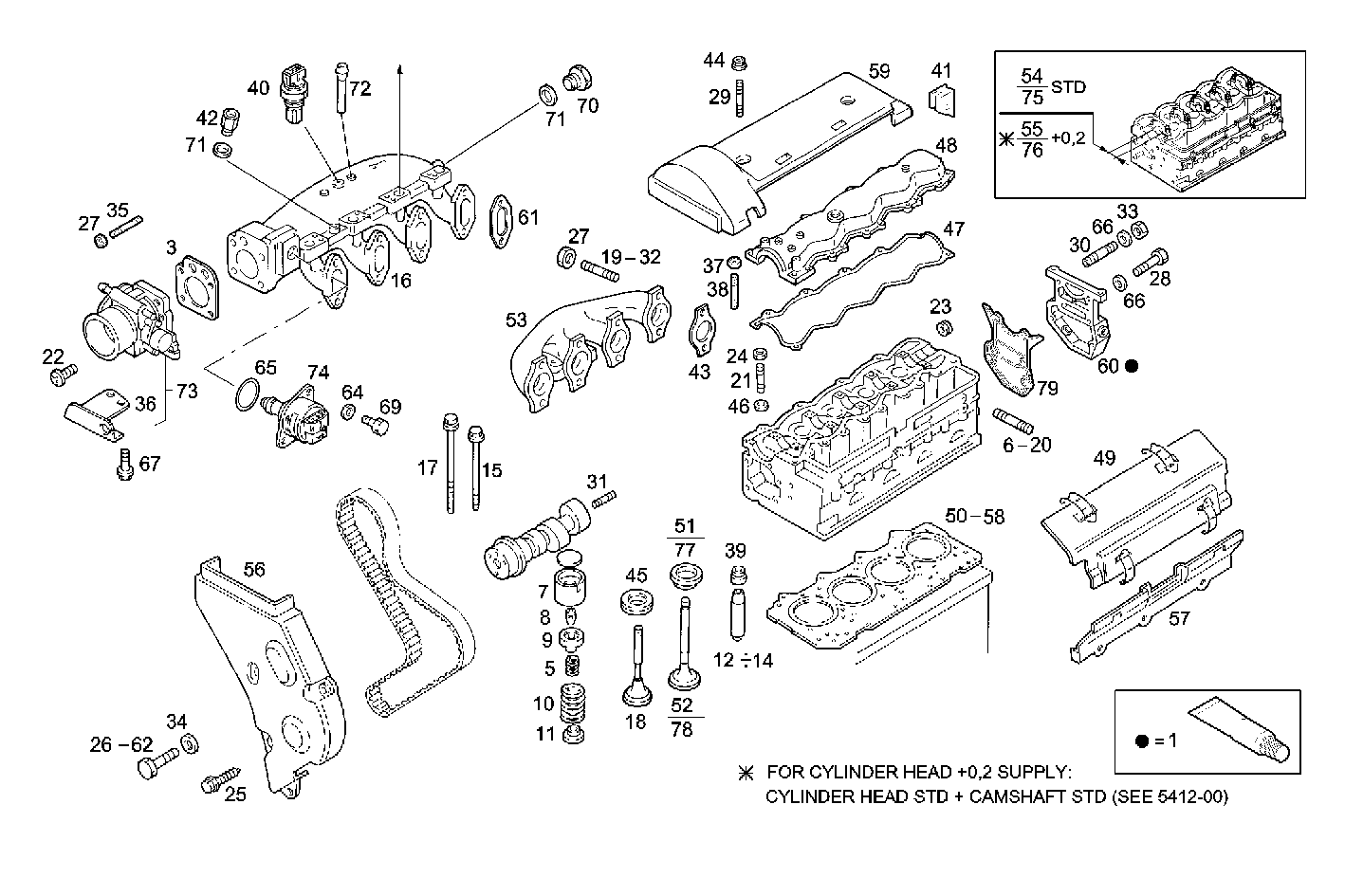 CYLINDER HEAD parts diagram