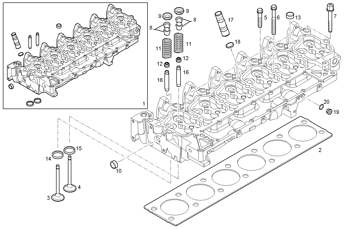 CYLINDER HEAD parts diagram