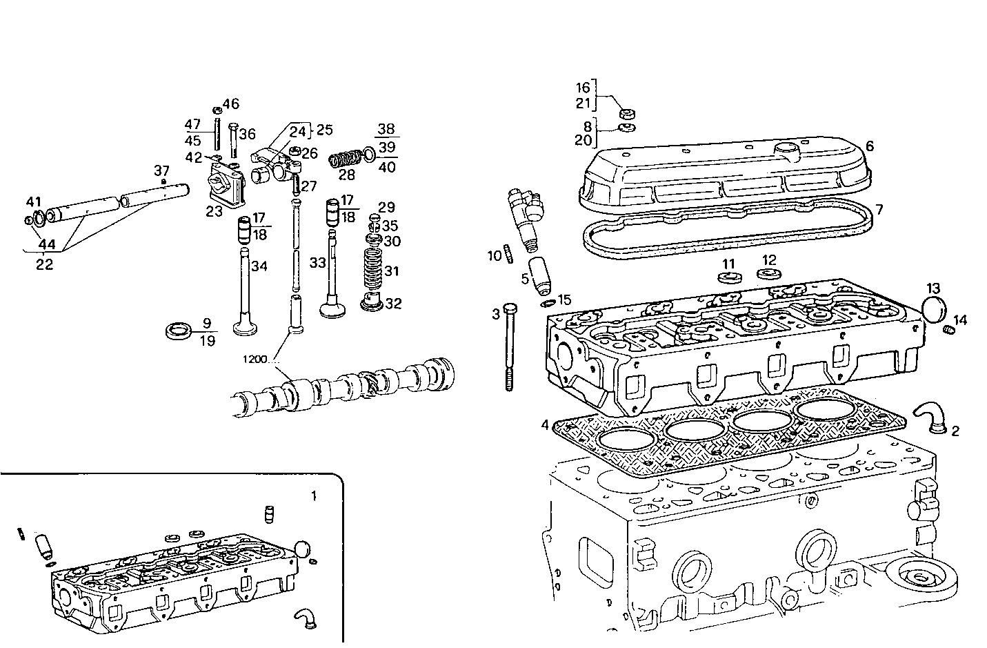 CYLINDER HEAD parts diagram