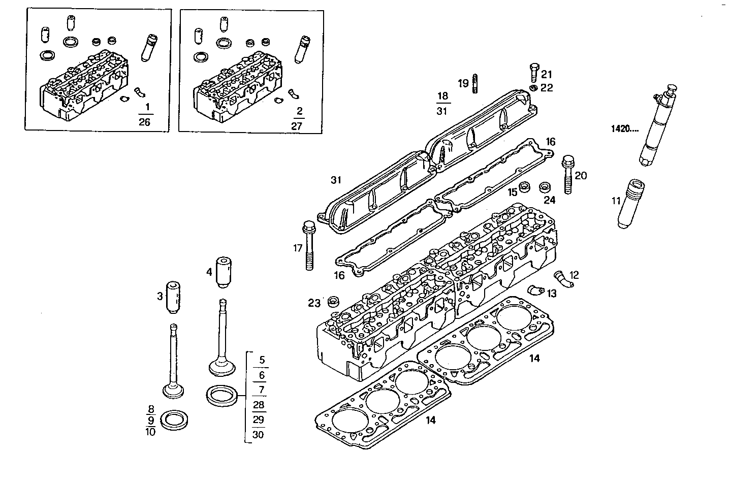 CYLINDER HEAD parts diagram