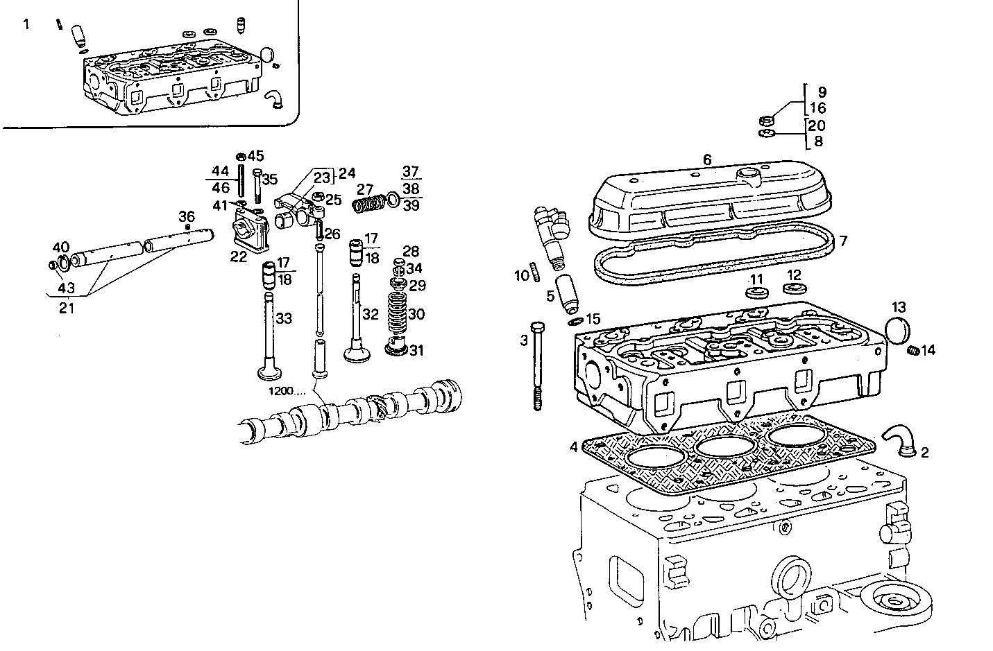 CYLINDER HEAD parts diagram