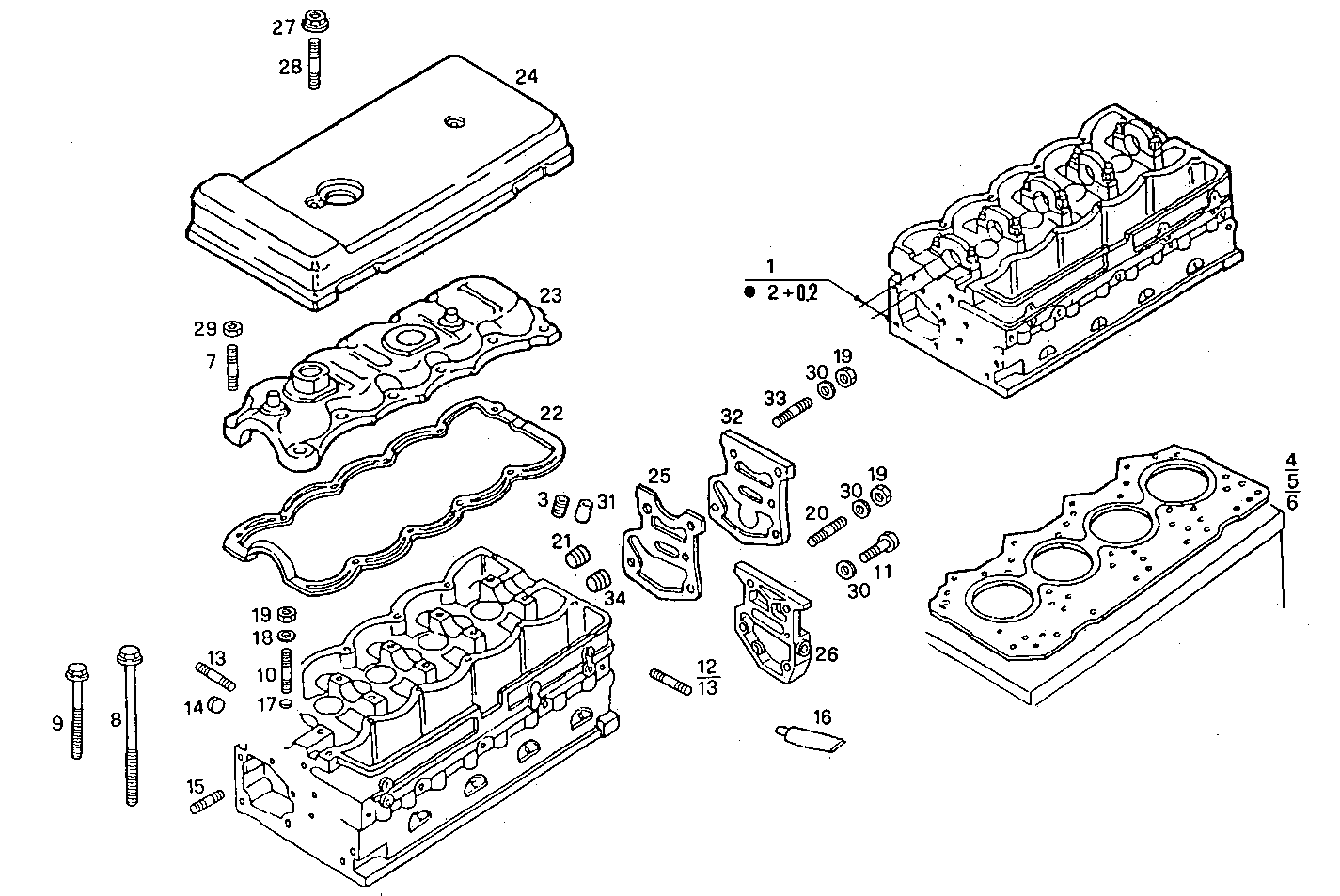 CYLINDER HEAD parts diagram