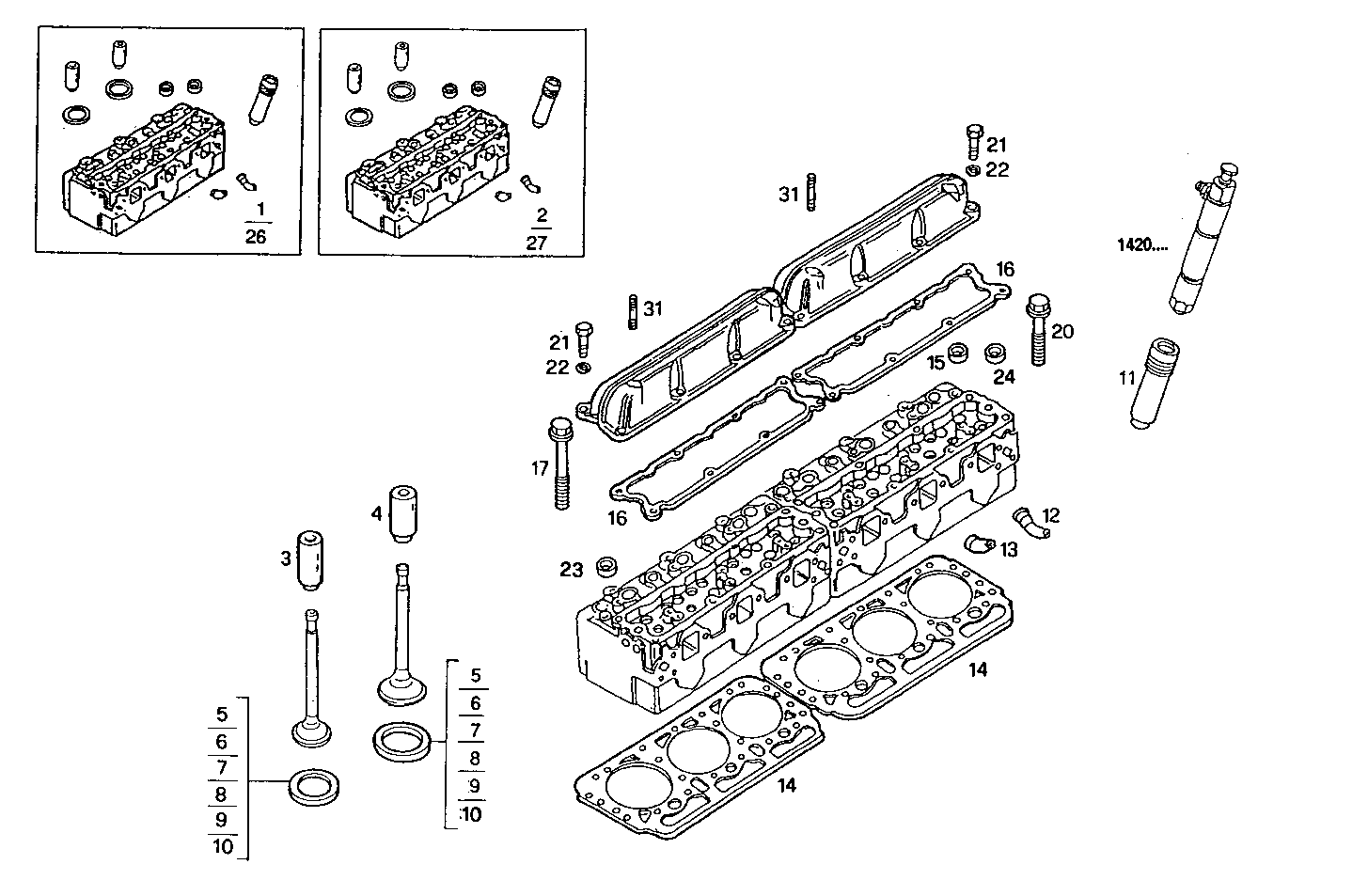 CYLINDER HEAD parts diagram