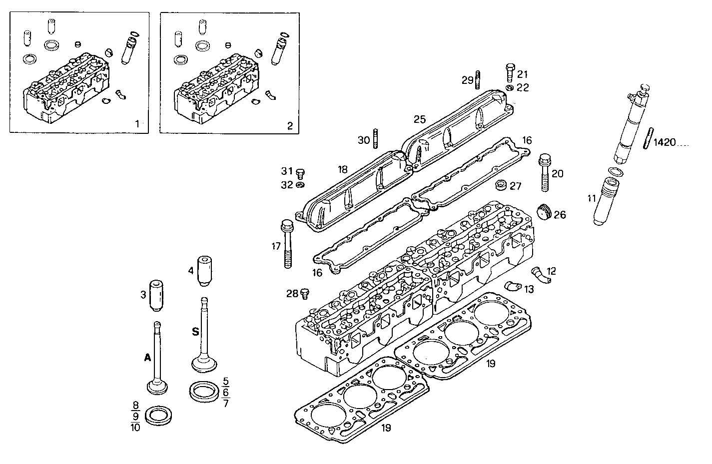 CYLINDER HEAD parts diagram