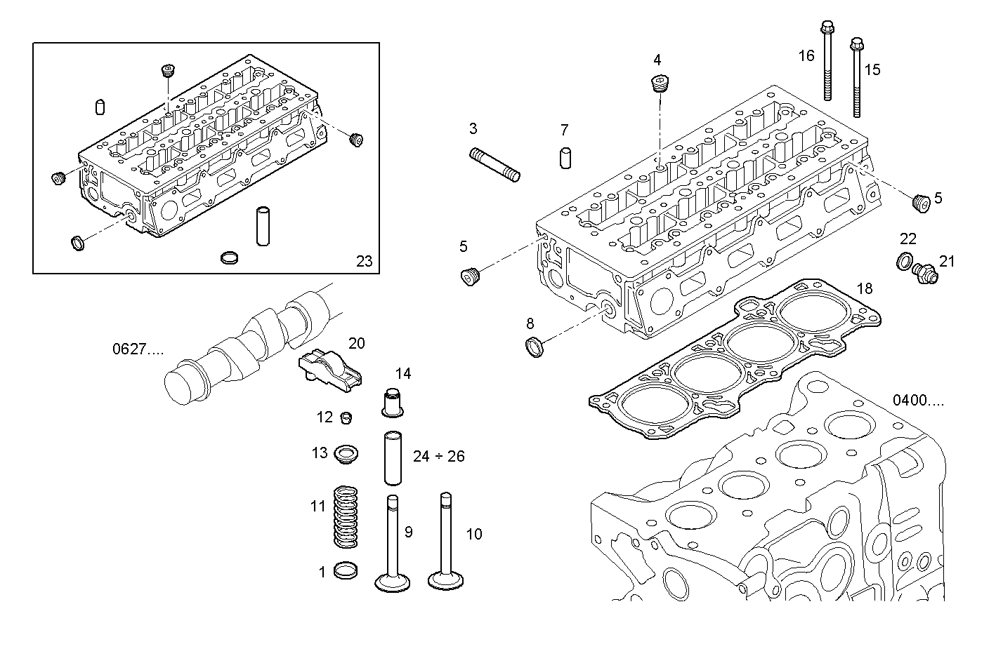 CYLINDER HEAD parts diagram