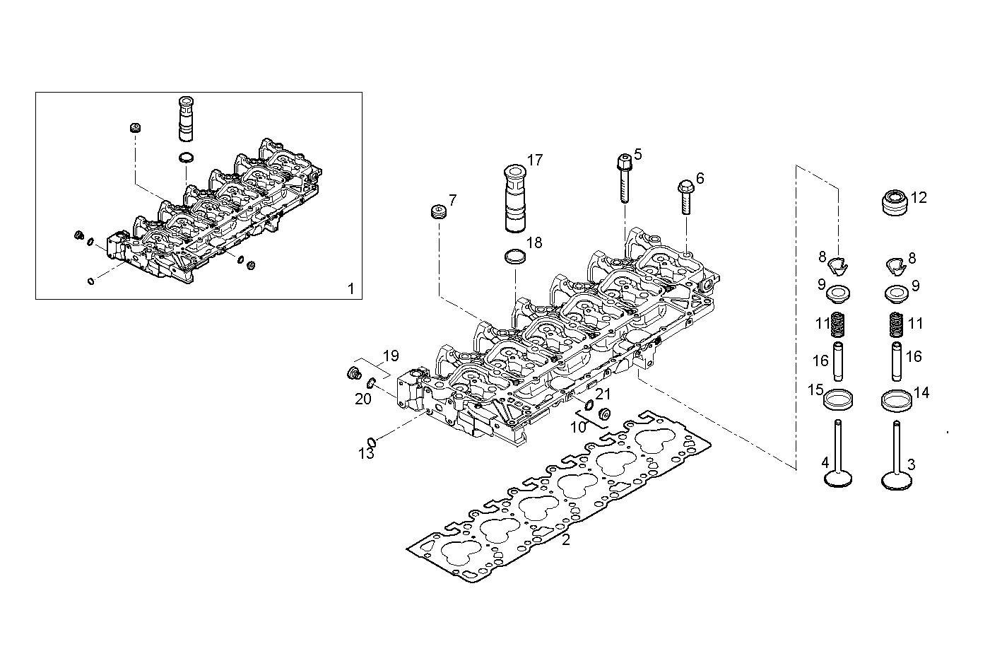 CYLINDER HEAD parts diagram