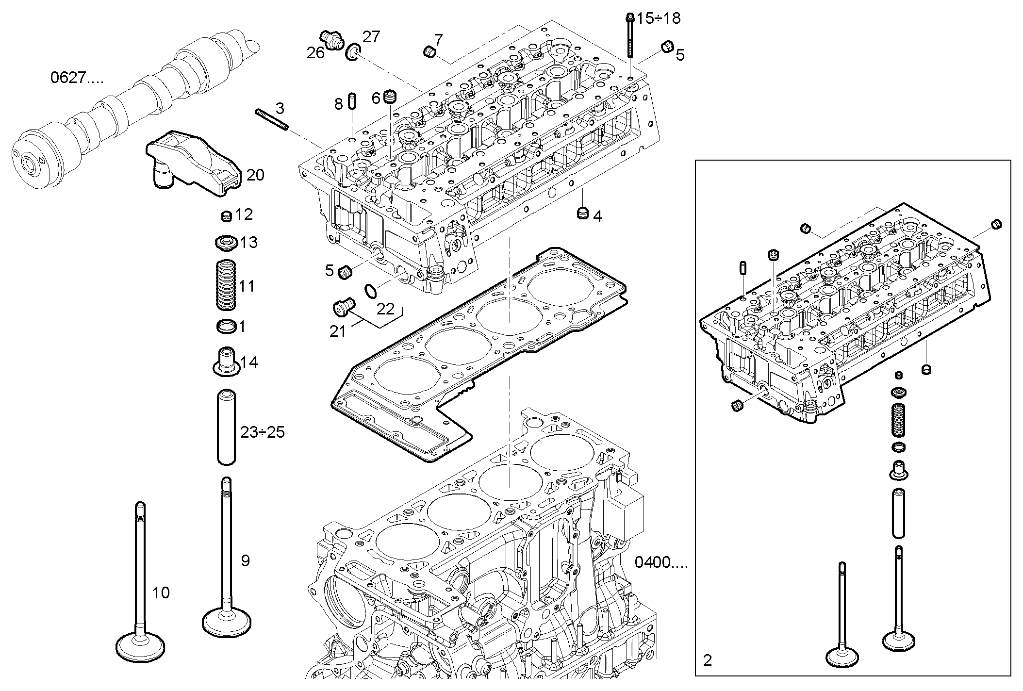 CYLINDER HEAD parts diagram