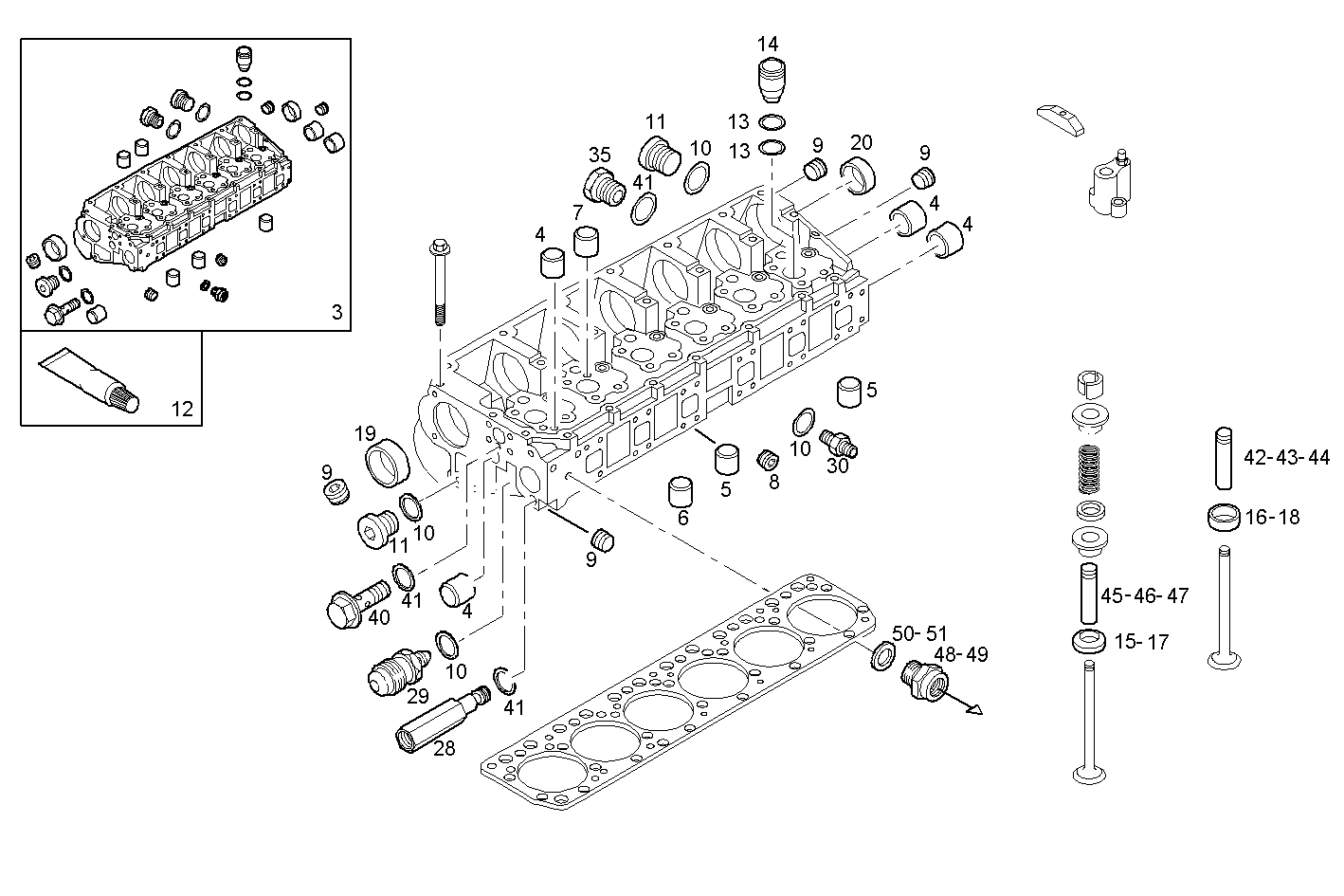CYLINDER HEAD parts diagram
