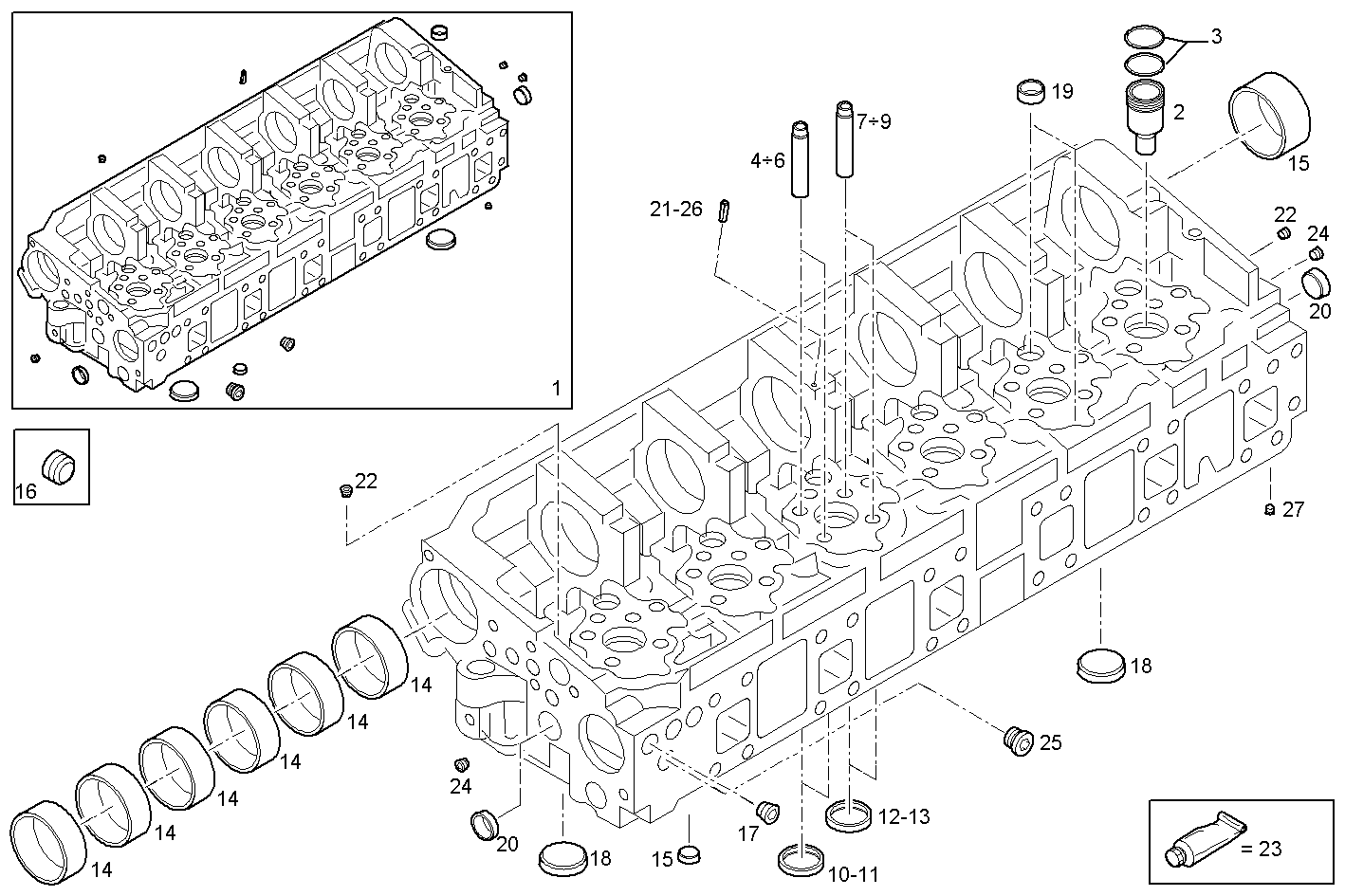 CYLINDER HEAD parts diagram