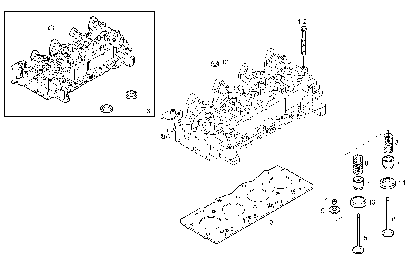 CYLINDER HEAD parts diagram