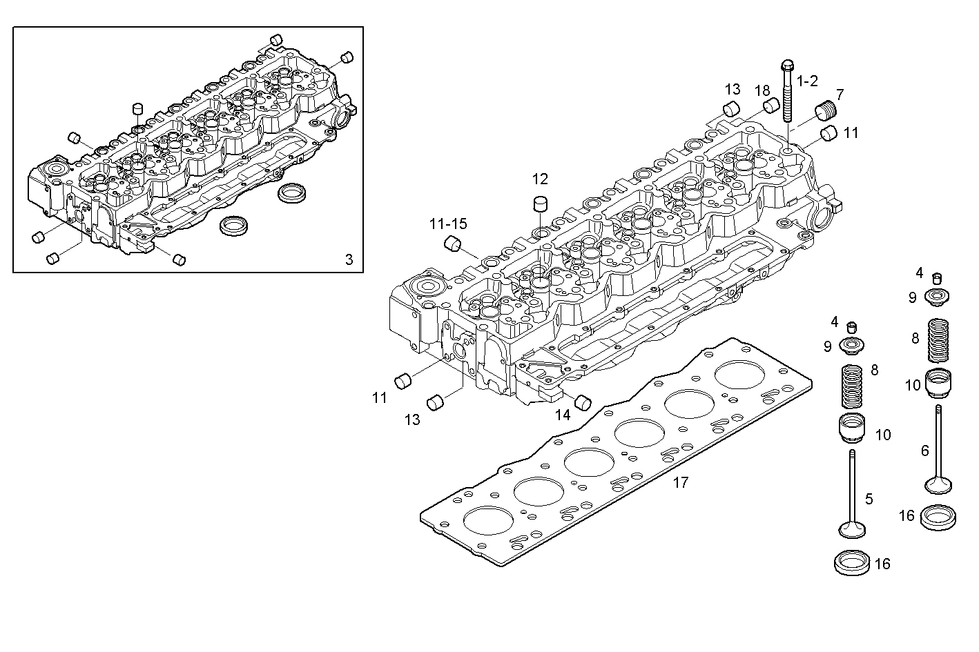 CYLINDER HEAD parts diagram