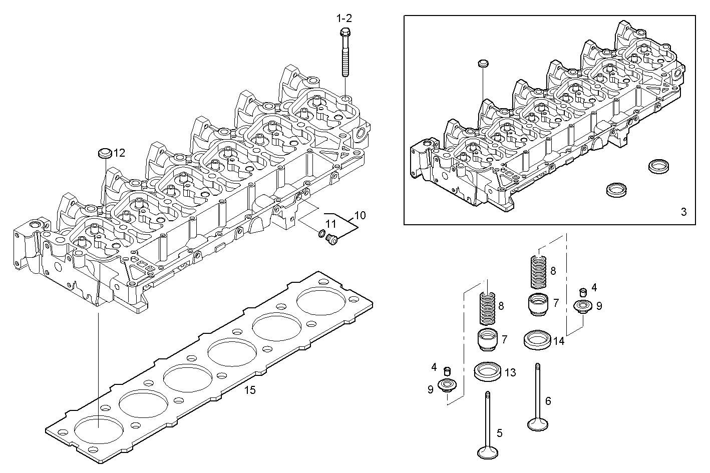 CYLINDER HEAD parts diagram