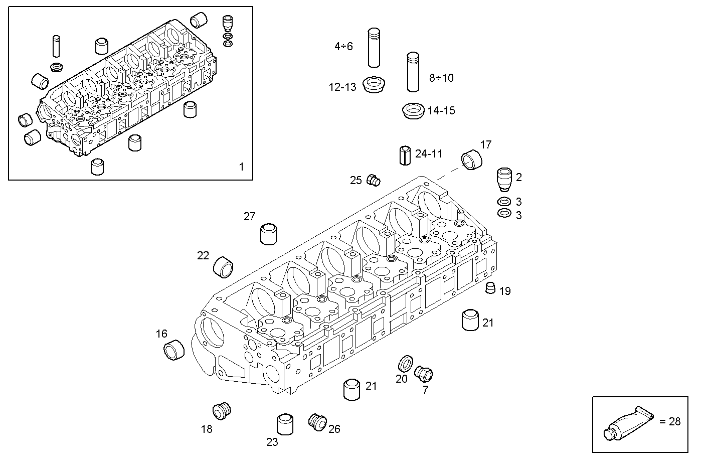 CYLINDER HEAD parts diagram