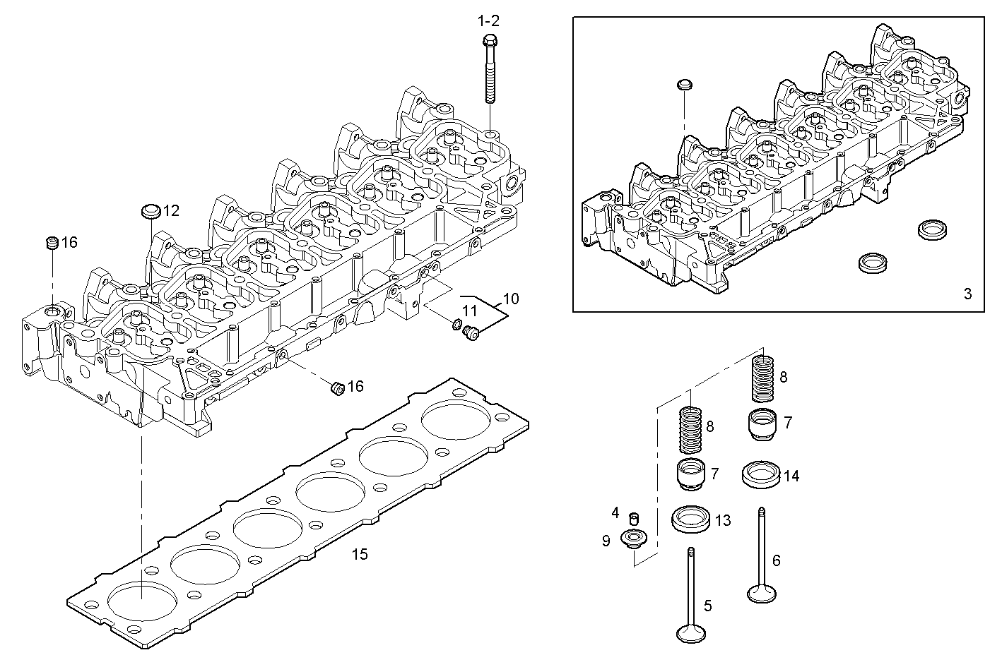 CYLINDER HEAD parts diagram