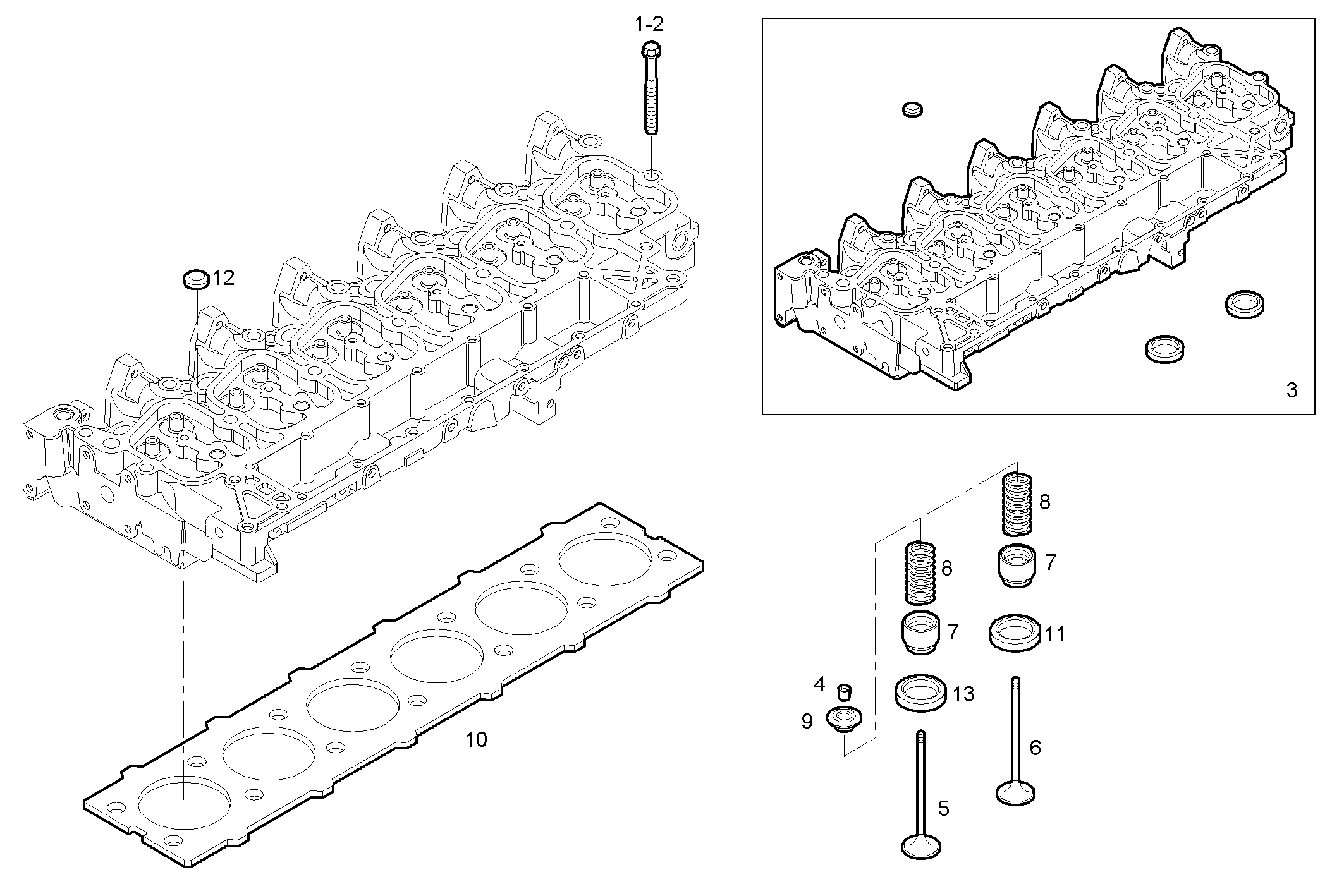 CYLINDER HEAD parts diagram