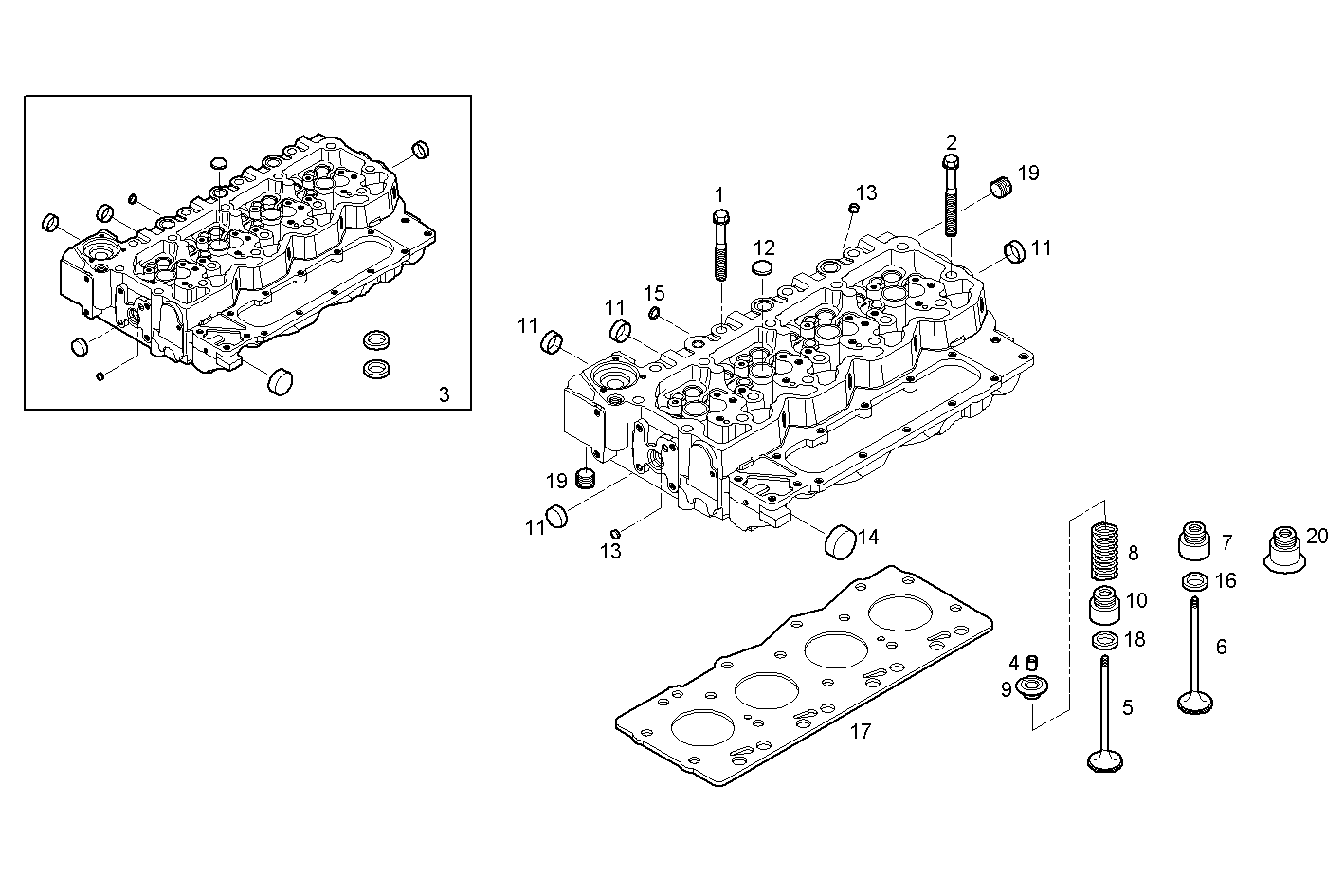 CYLINDER HEAD parts diagram