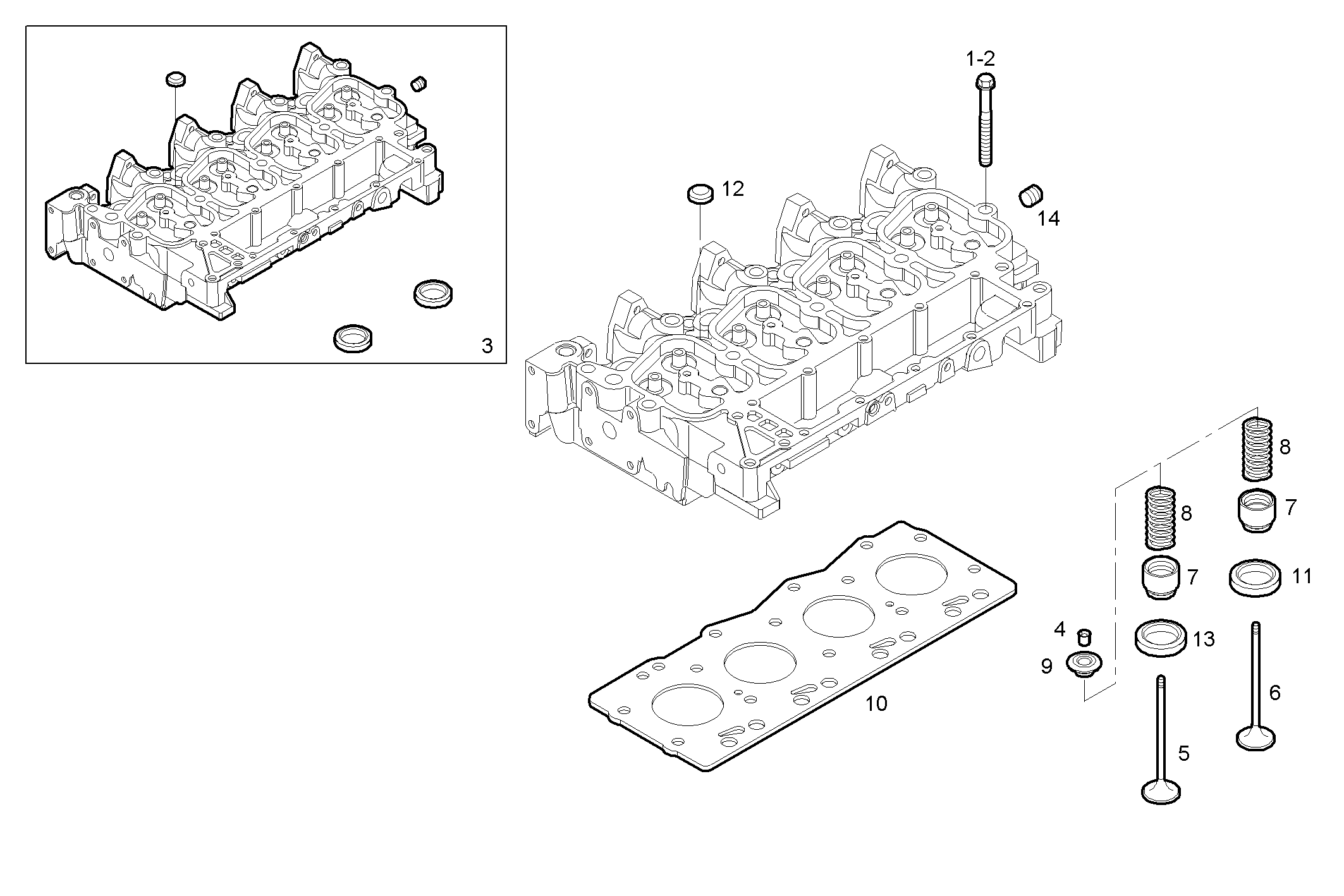 CYLINDER HEAD parts diagram