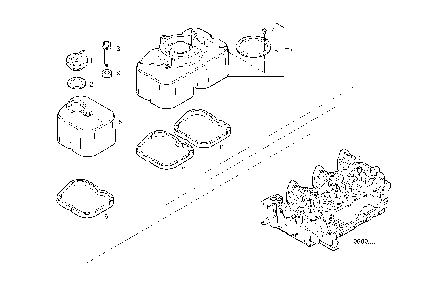 CYL. HEAD COVERS parts diagram
