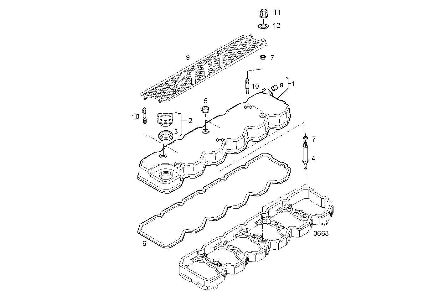 CYL. HEAD COVERS parts diagram