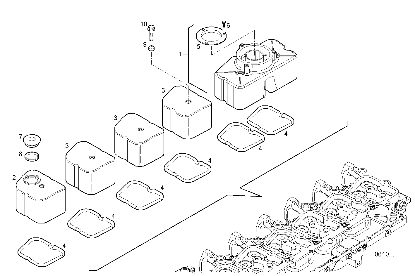 CYL. HEAD COVERS parts diagram