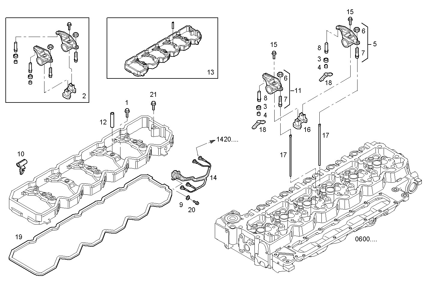 ROCKER SHAFT parts diagram