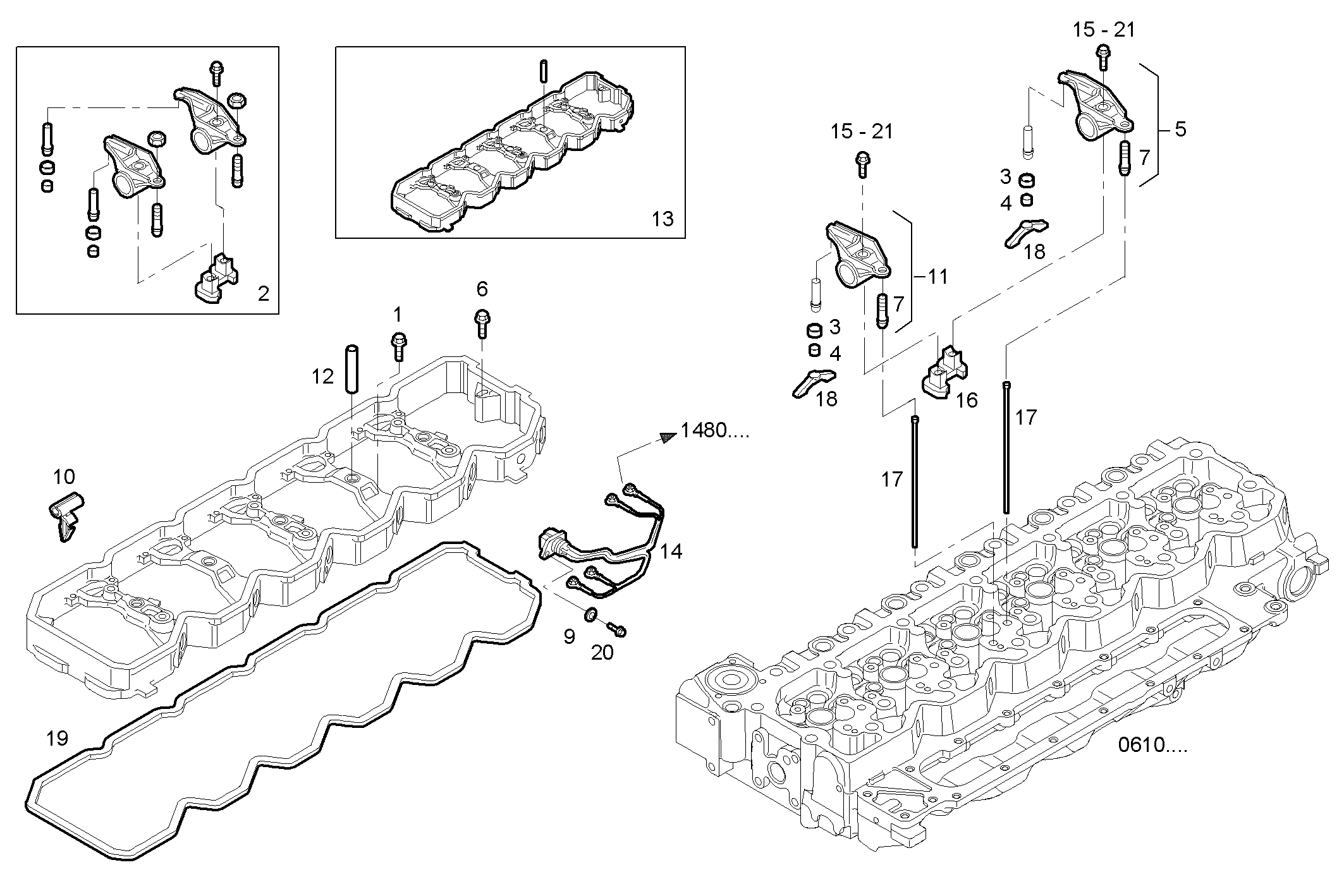 ROCKER SHAFT parts diagram