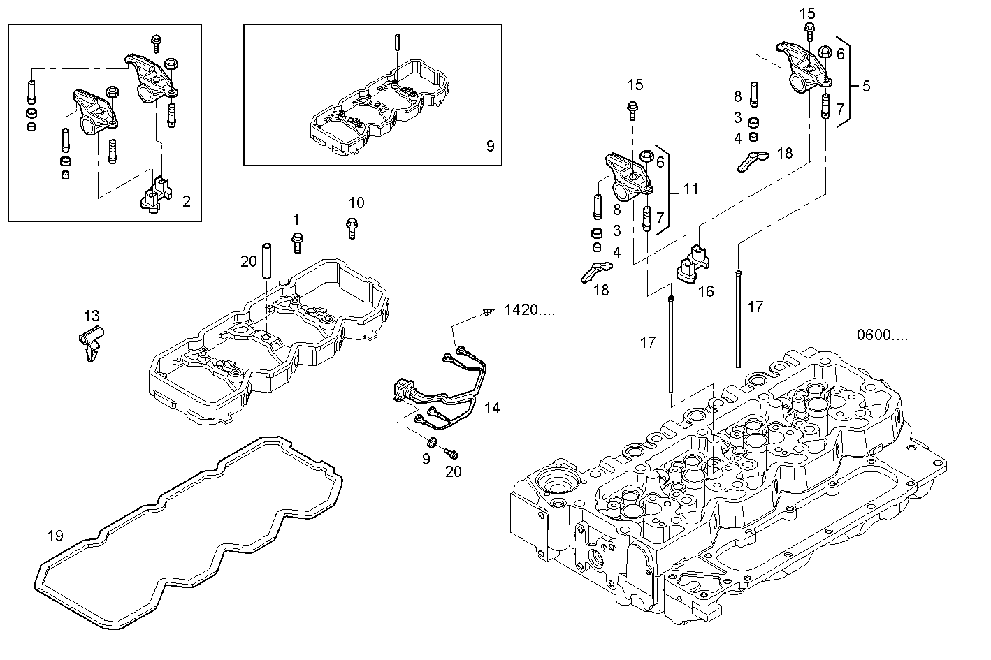 ROCKER SHAFT parts diagram