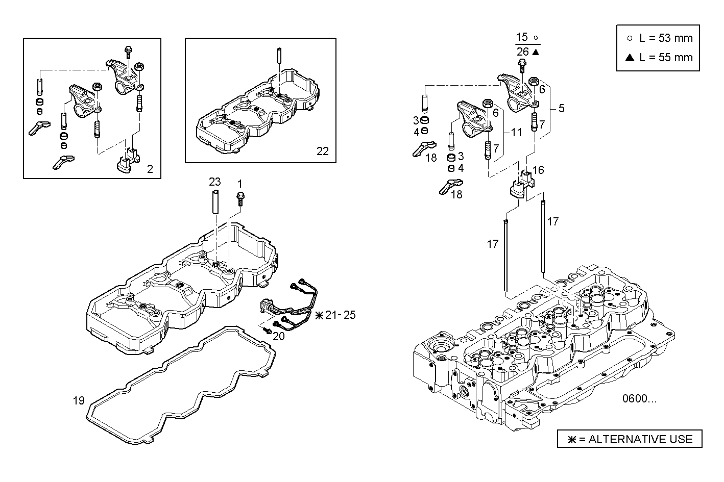 ROCKER SHAFT parts diagram