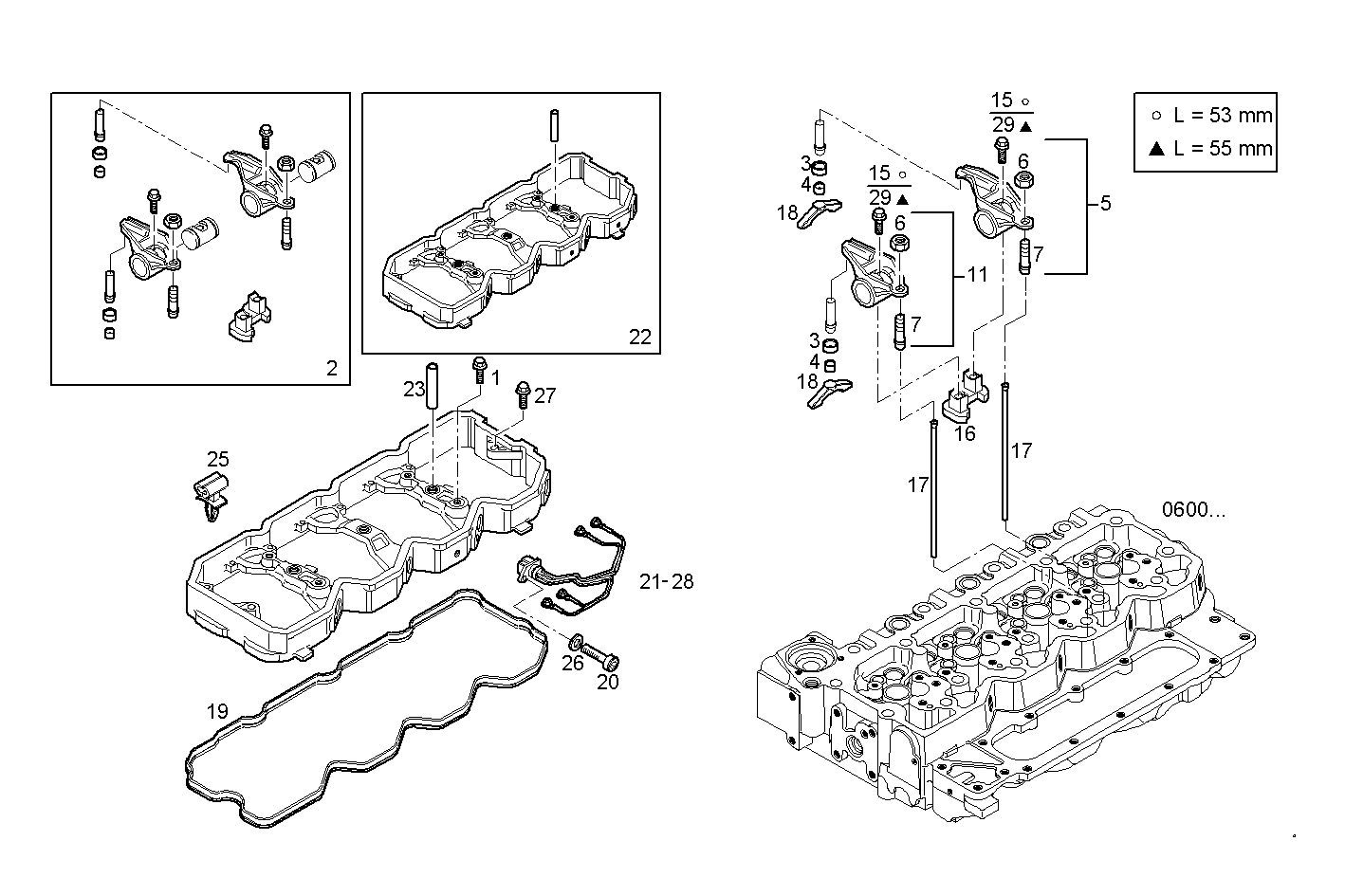 ROCKER SHAFT parts diagram