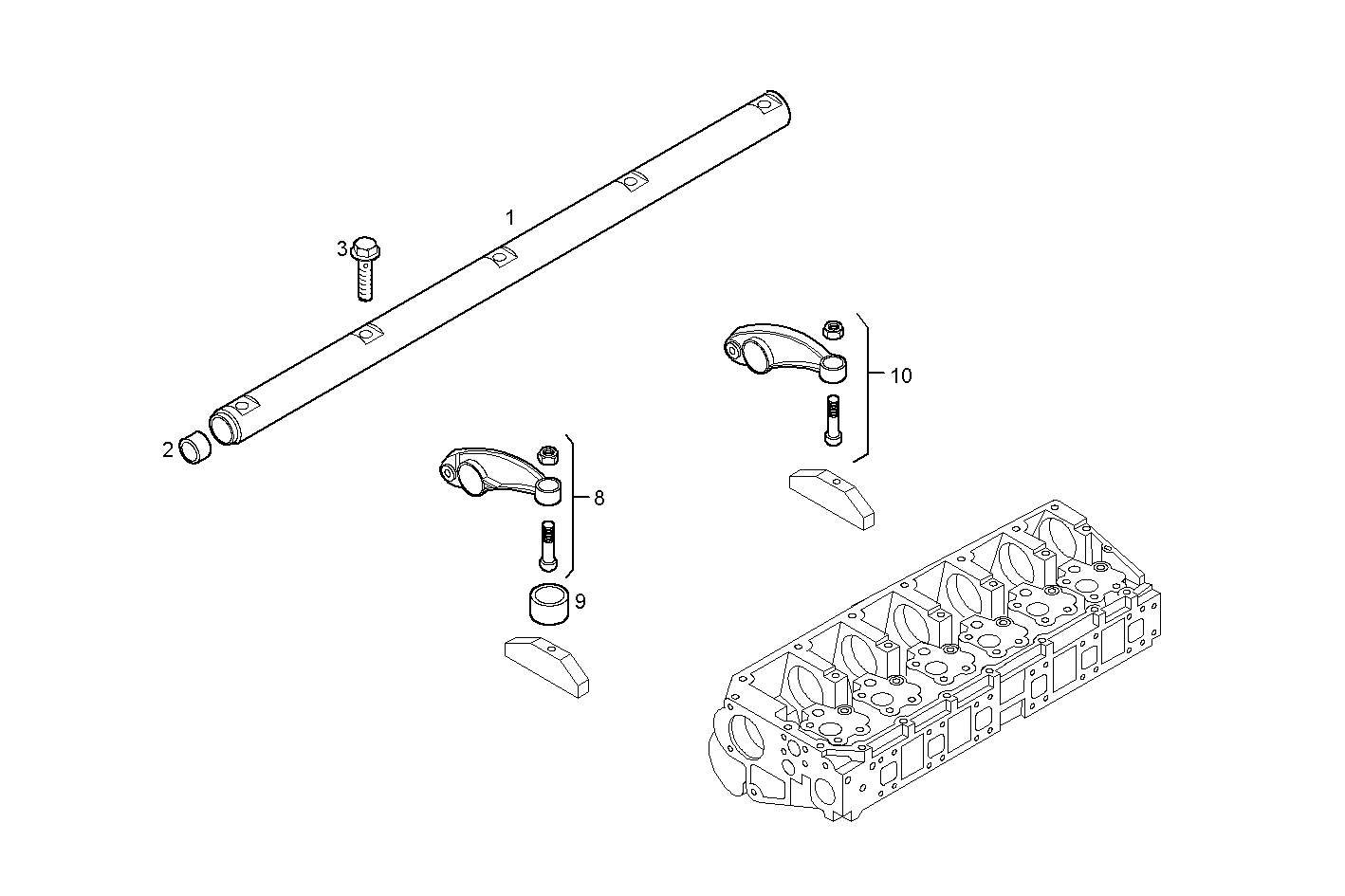 ROCKER SHAFT parts diagram