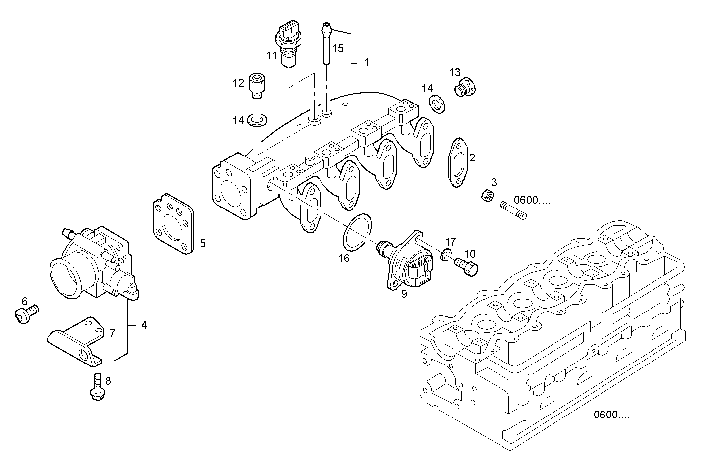 INTAKE MANIFOLD parts diagram