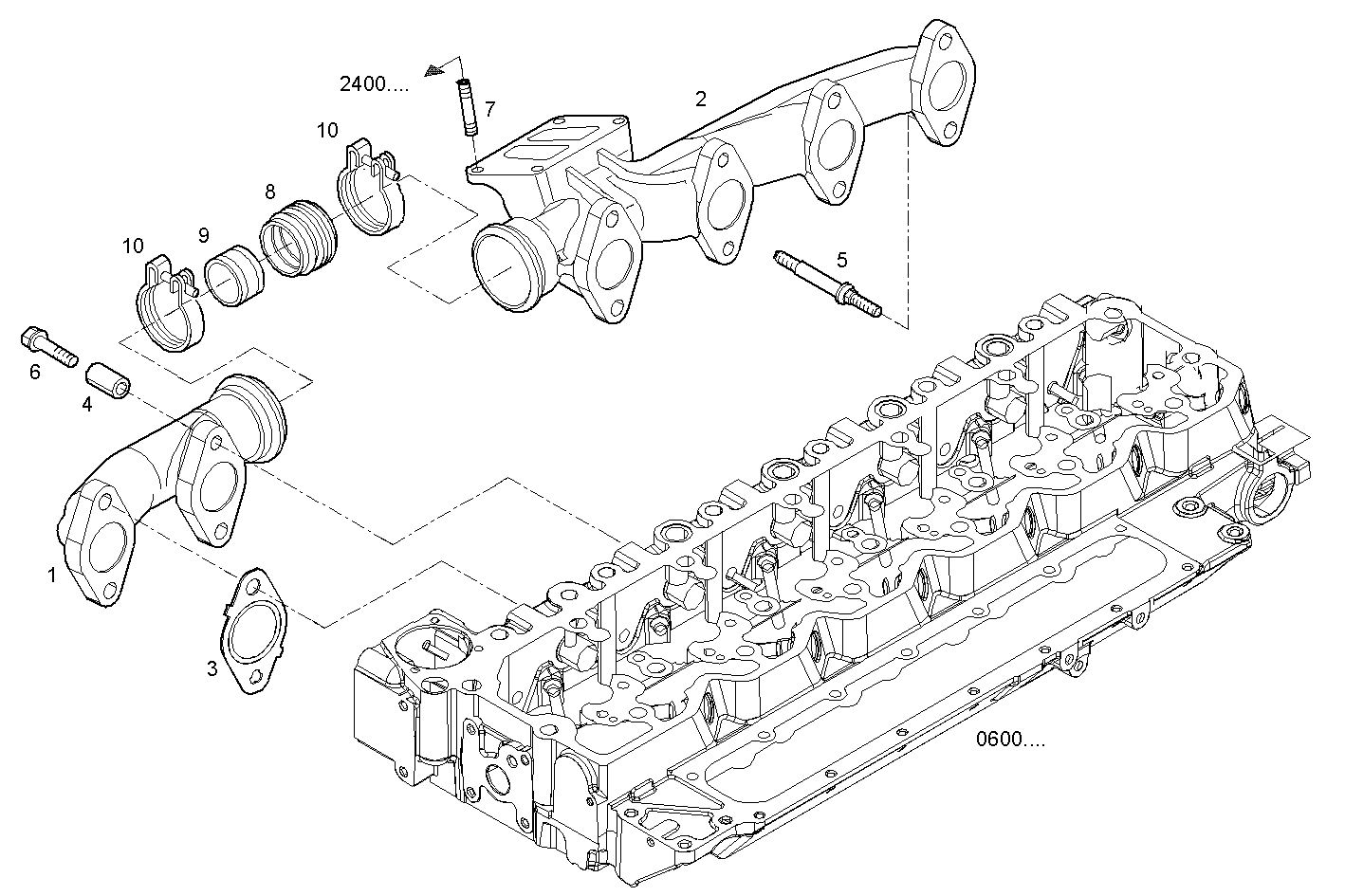 EXHAUST MANIFOLD parts diagram