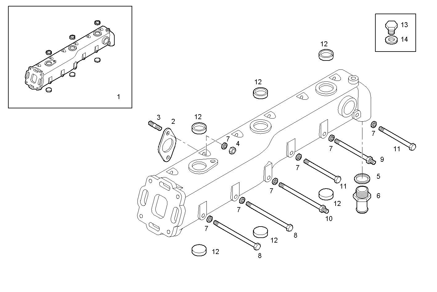 EXHAUST MANIFOLD parts diagram