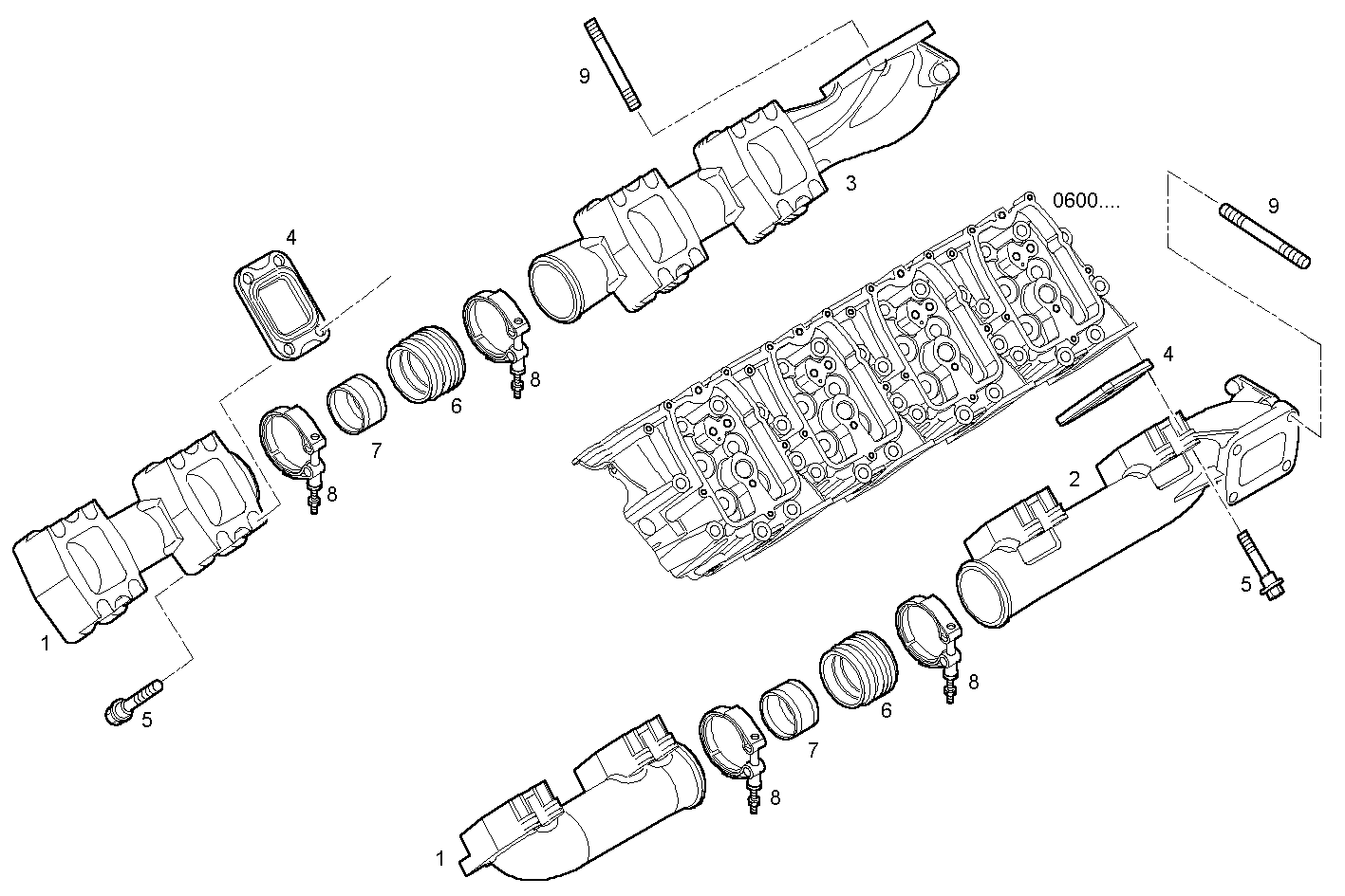 EXHAUST MANIFOLD parts diagram