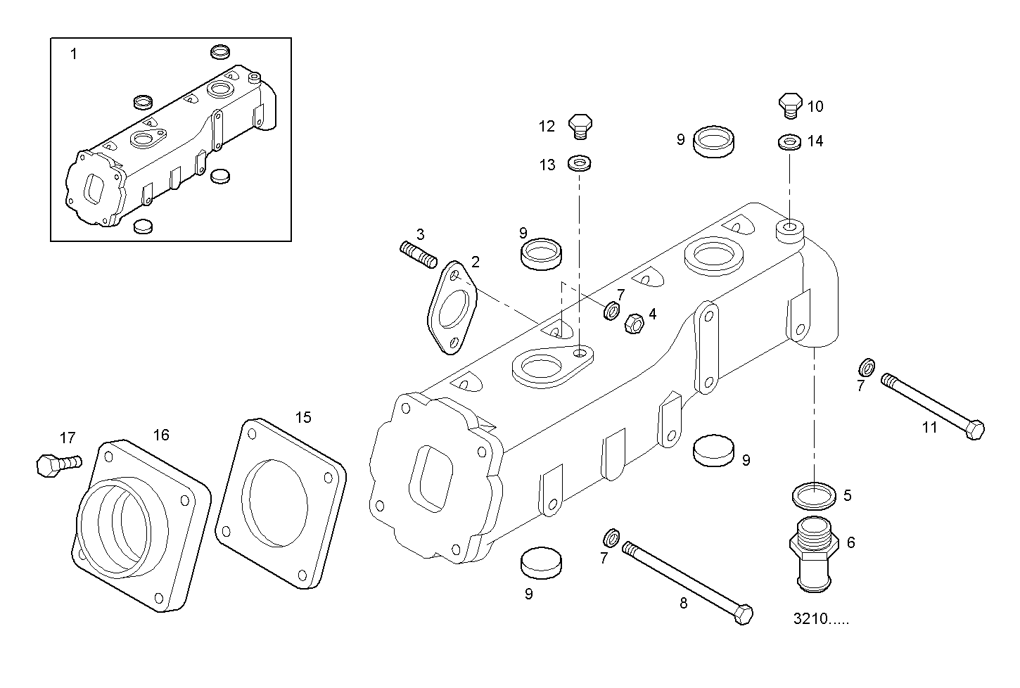 EXHAUST MANIFOLD parts diagram