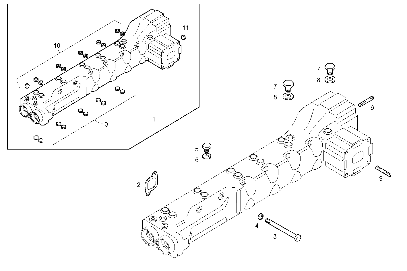 EXHAUST MANIFOLD parts diagram