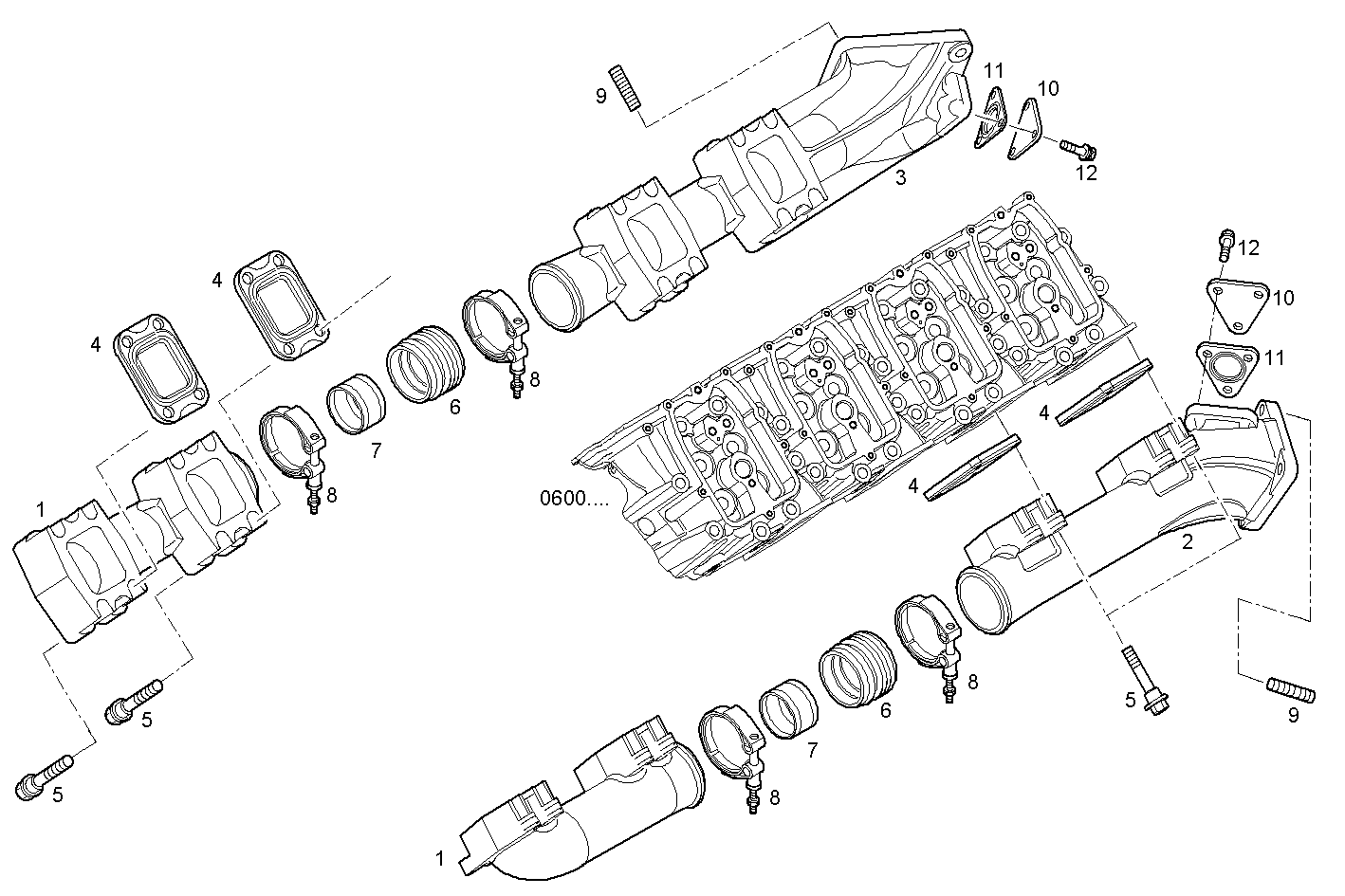 EXHAUST MANIFOLD parts diagram