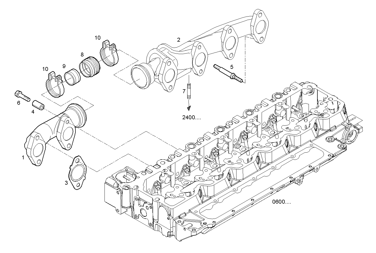 EXHAUST MANIFOLD parts diagram