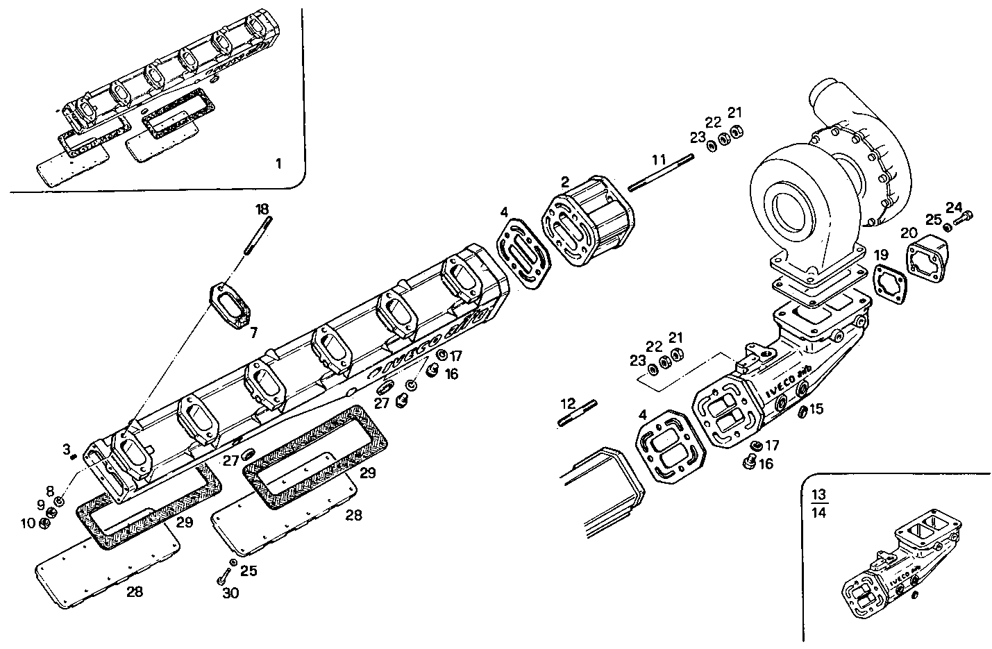 EXHAUST MANIFOLD parts diagram