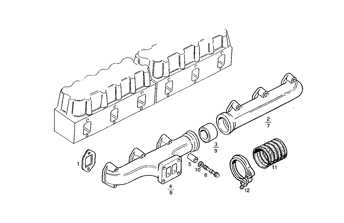 EXHAUST MANIFOLD parts diagram