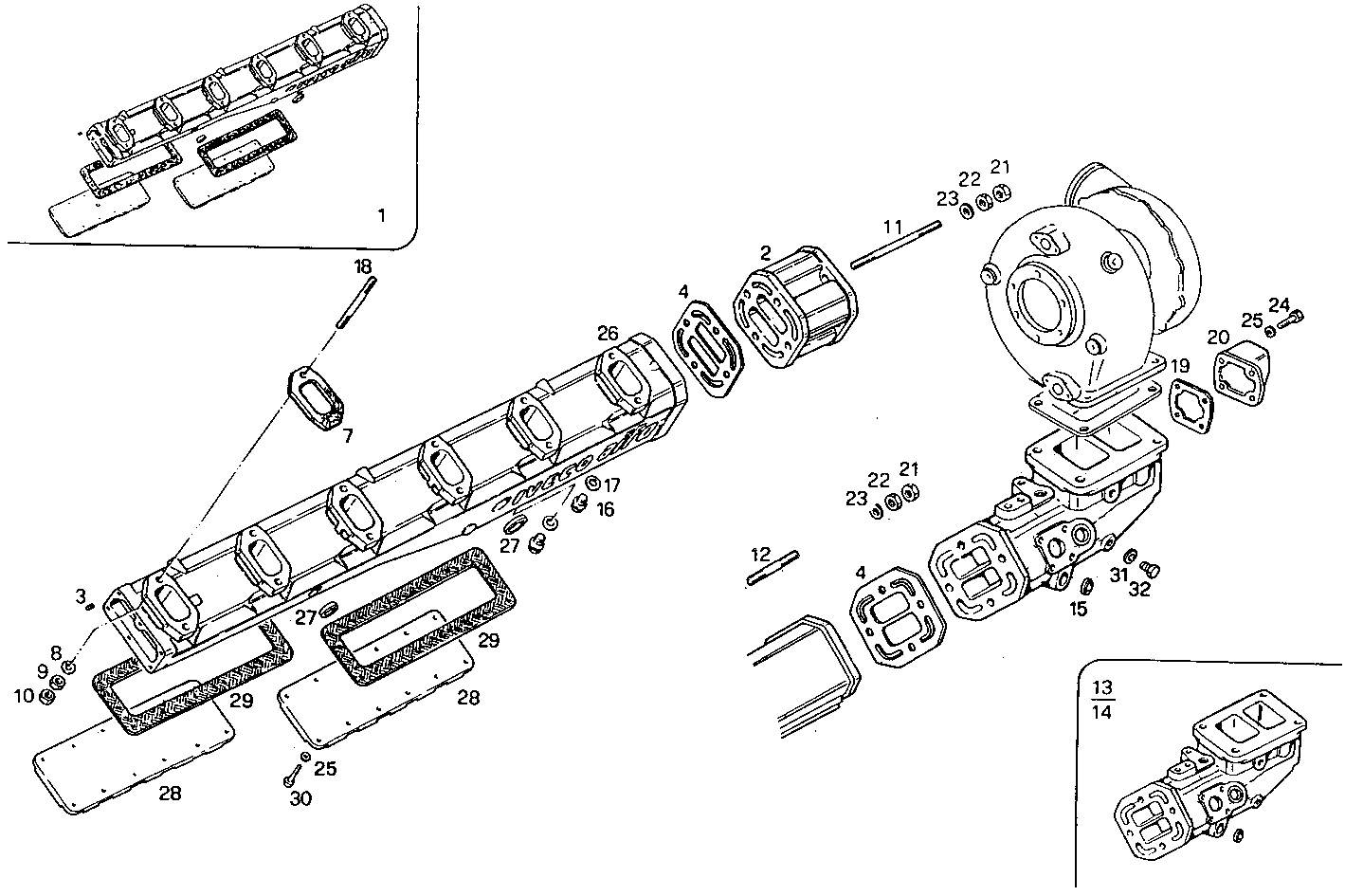 EXHAUST MANIFOLD parts diagram