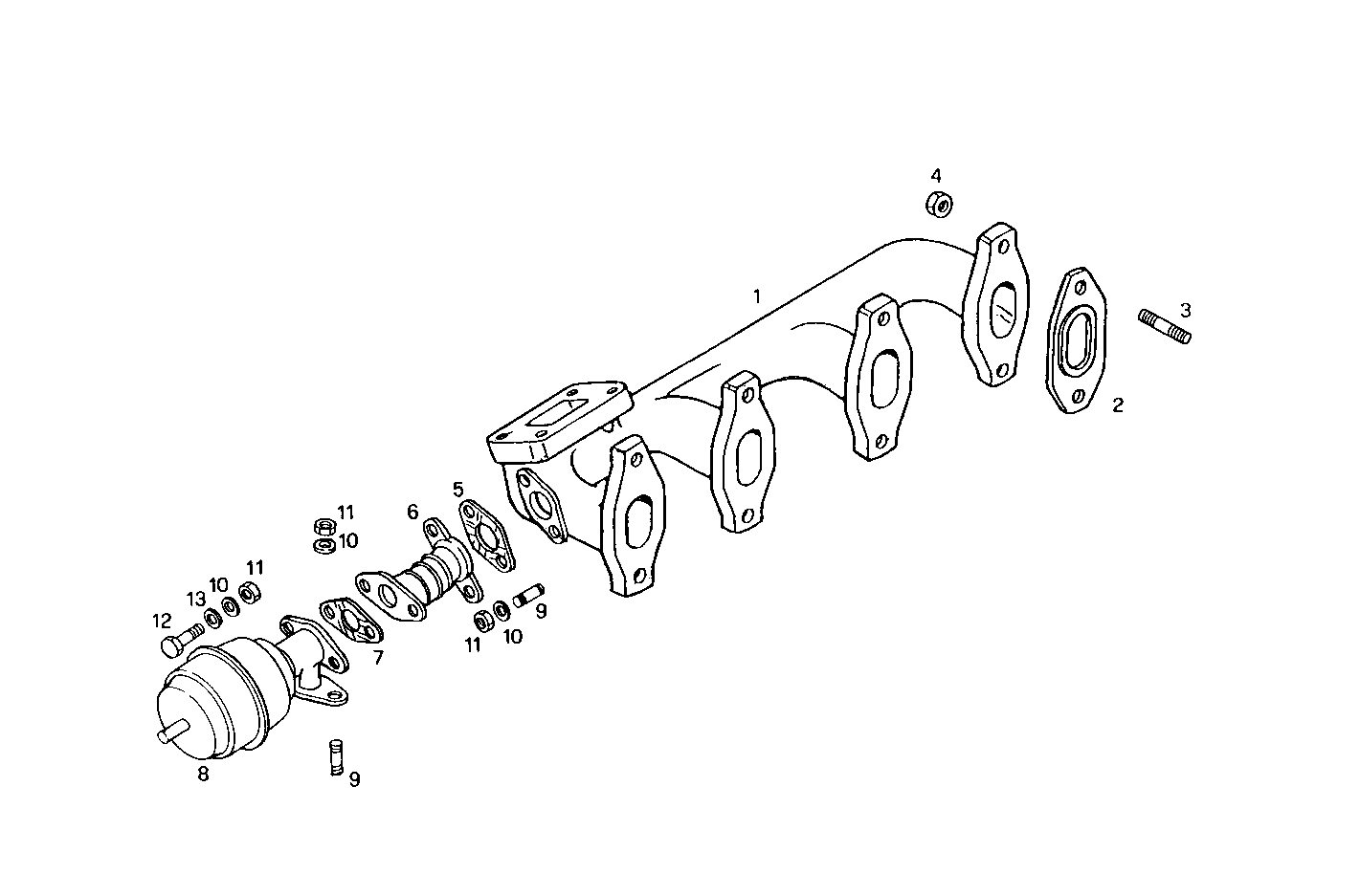 EXHAUST MANIFOLD parts diagram