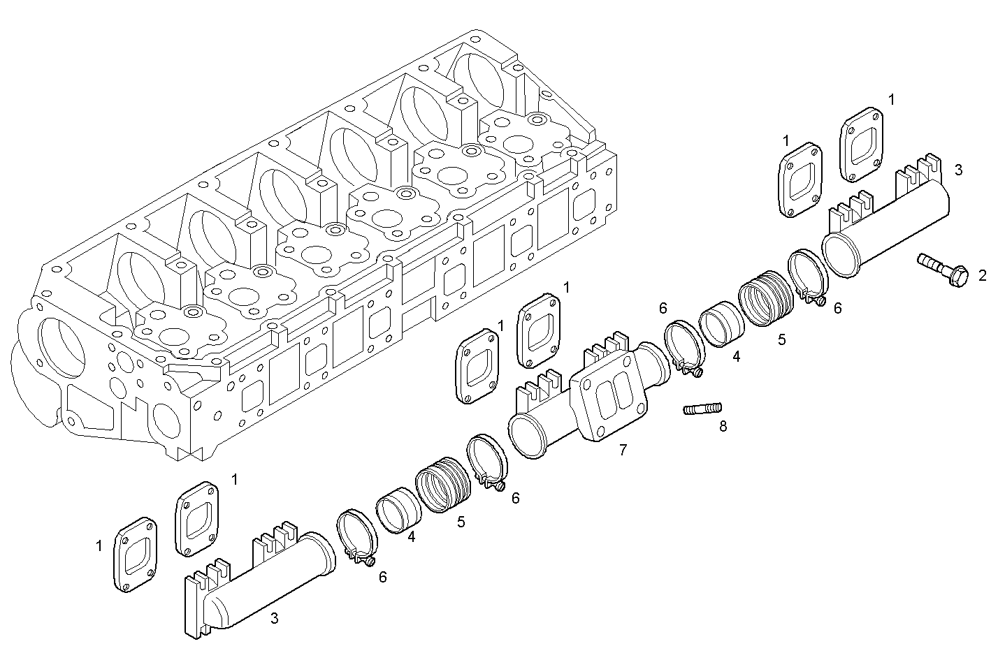 EXHAUST MANIFOLD parts diagram