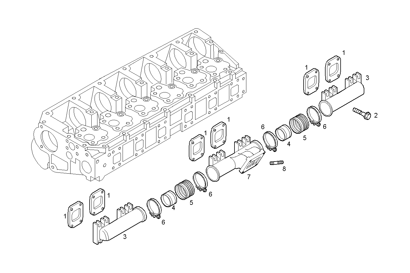 EXHAUST MANIFOLD parts diagram