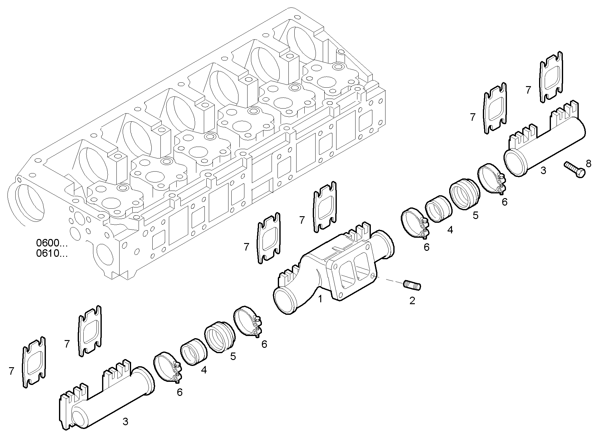 EXHAUST MANIFOLD parts diagram