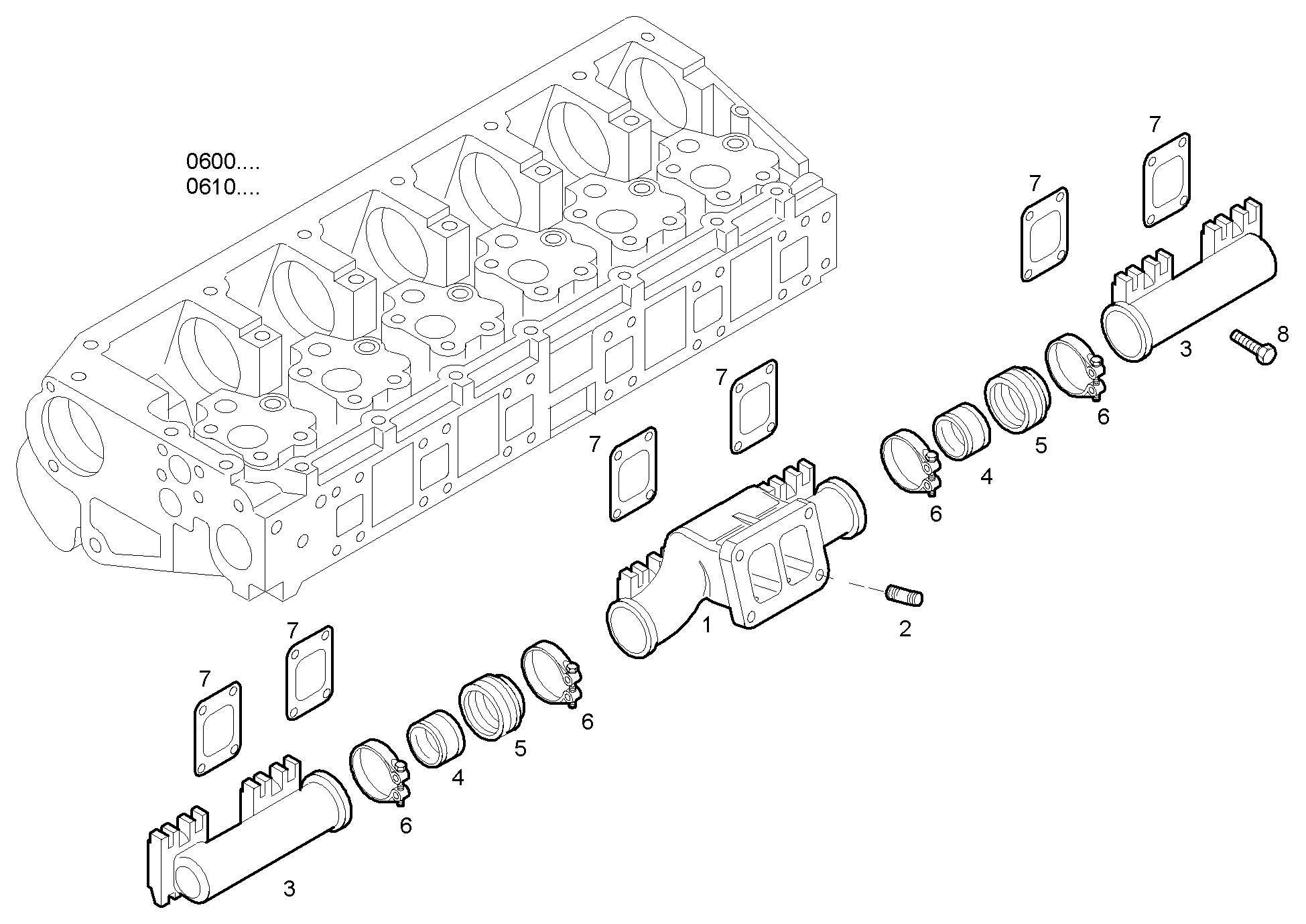 EXHAUST MANIFOLD parts diagram